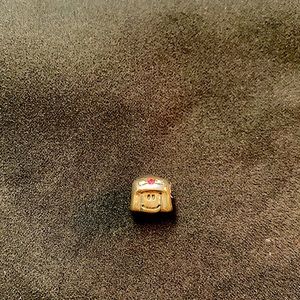 Biagi NEW sterling silver girl bead with pink Cz fits Pandora and Camilla